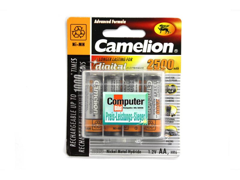 Camelion Ladattavat AA Paristot, NiMH, 2500mAh, 4kpl, rasia Camelion Ladattavat AA Paristot, NiMH, 2500mAh, 4kpl, rasia